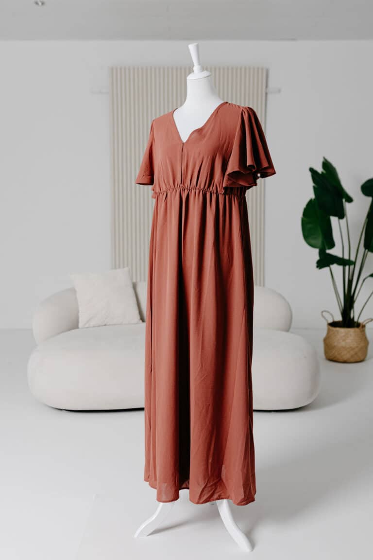 Kleid für Fotoshooting Rost